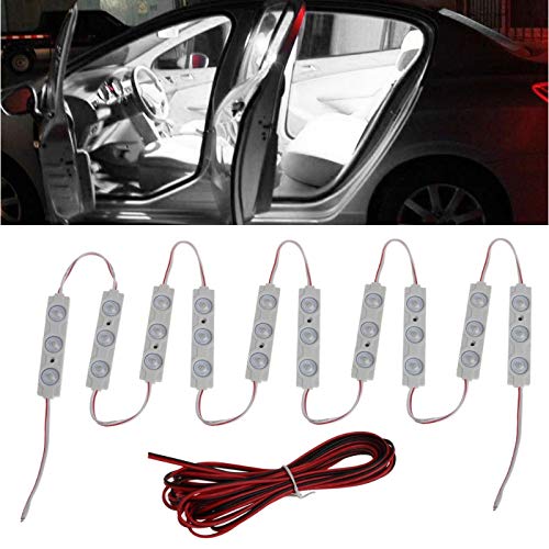 Maso-Kit d'éclairage d'intérieur ultra lumineux 40 LED pour voiture, camion, camping-car, caravane, plafonnier (DC 12 V, blanc)
