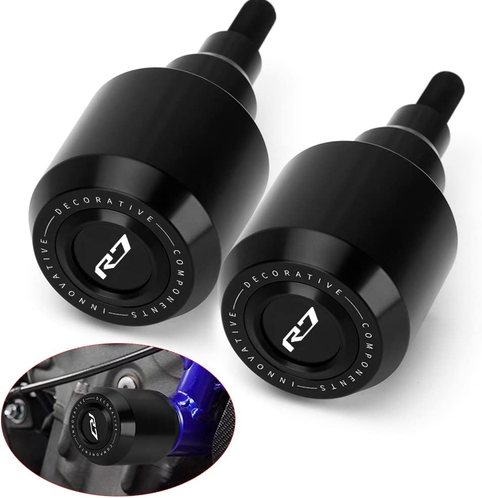 CNC Aluminum Frame Sliders Crash Protector Compatible with Yamaha YZF R7 2021-2025 Motorcycle Falling Guard Engine Case Protector Accessories (Black)