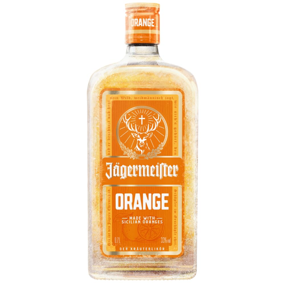 Jägermeister Orange, Herbal Liqueur, 33% ABV, Sicilian Orange Flavour
