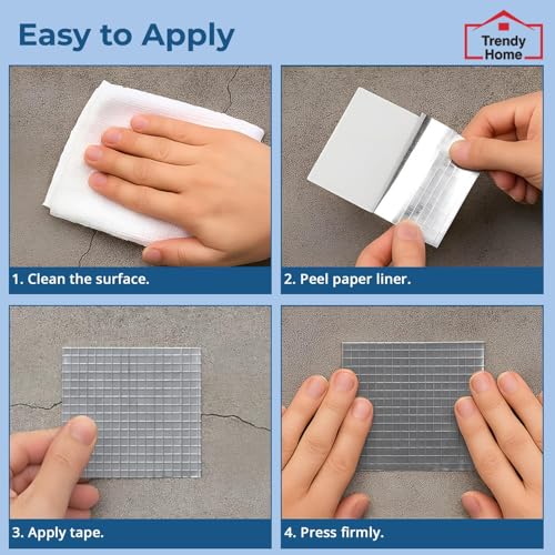 Image of Trendy Home Super Strong Waterproof Adhesive Tape for Roof Leakage Repair | Aluminium Butyl Rubber Sealant Tape for Pipe, Tank, Window, 2 inch, 5 Mtr