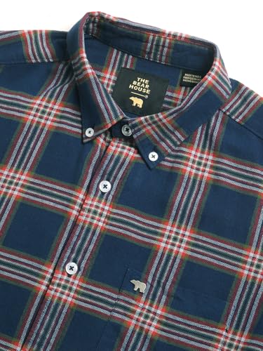 Image of THE BEAR HOUSE Men's Cotton Checked Slim Fit Casual Shirt