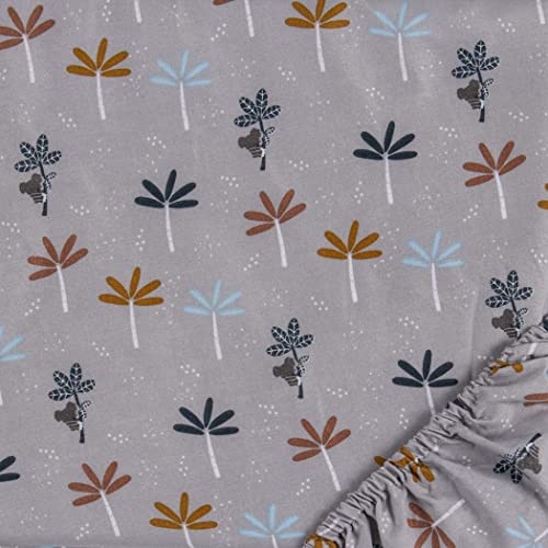 Image of Sammy & Lou Koala Palms 2-Pack Microfiber Fitted Crib Sheet Set, Fits Standard Crib Mattress 28 in x 52 in; Fully Elasticized,