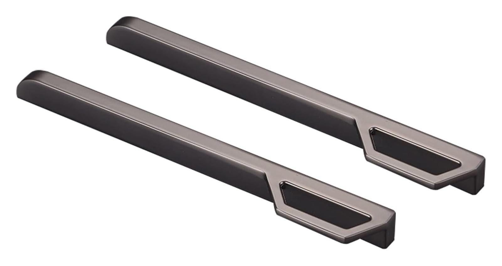 Lqzaxsrdr Black Concealed Drawer Handles, Decorative Zincy Cabinet Pull Handles Multiple Sizes 2 Pack(Hole Distance 192Mm)