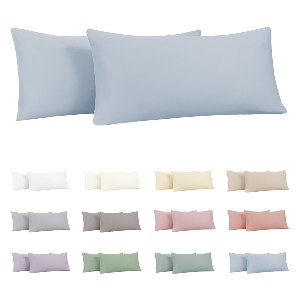 Nesture Kissenbezug 2er Set - 100% Jersey Mikrofaser