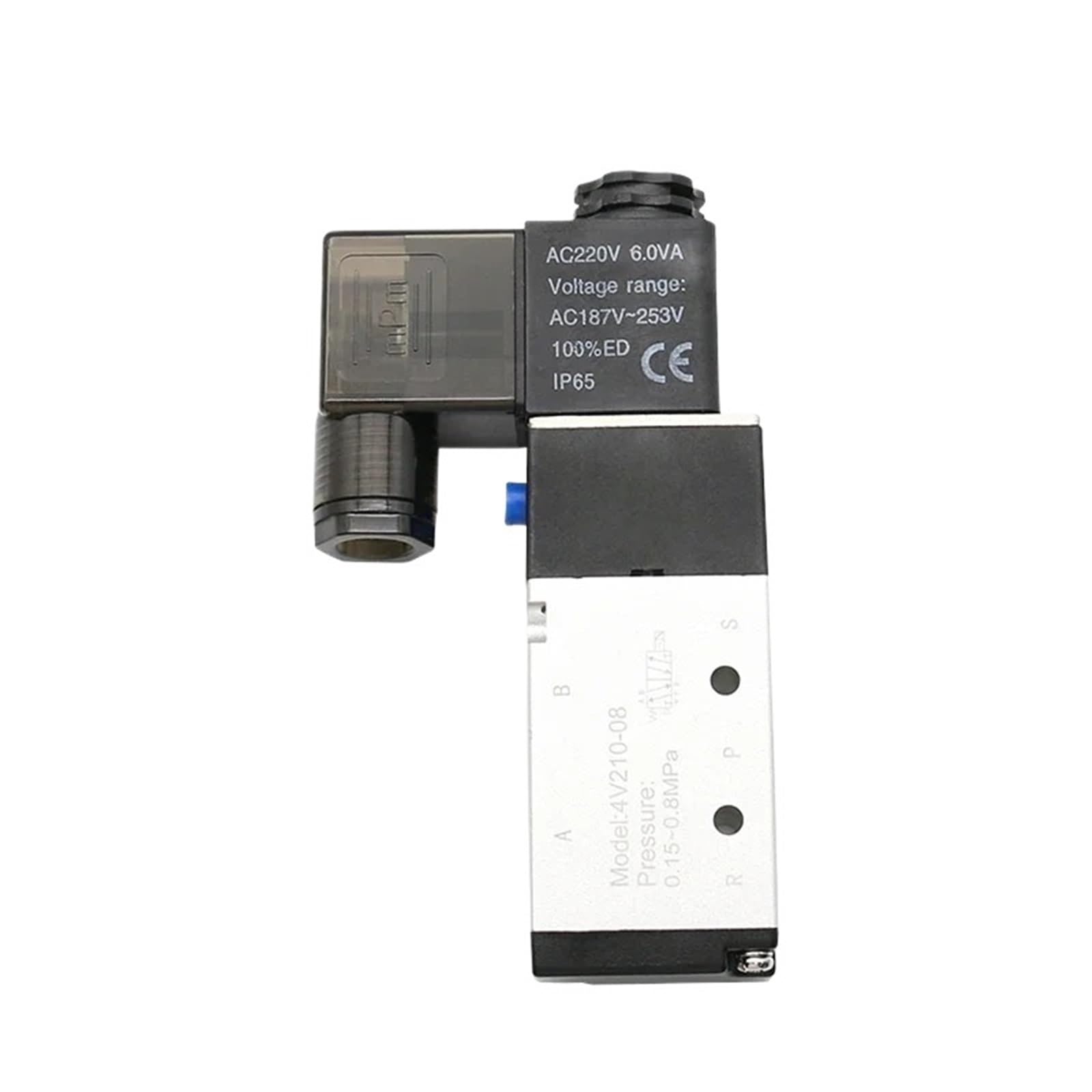 Électrovanne électrique pneumatique 4V210-08 5 voies 2 positions AC110V PC 12mm