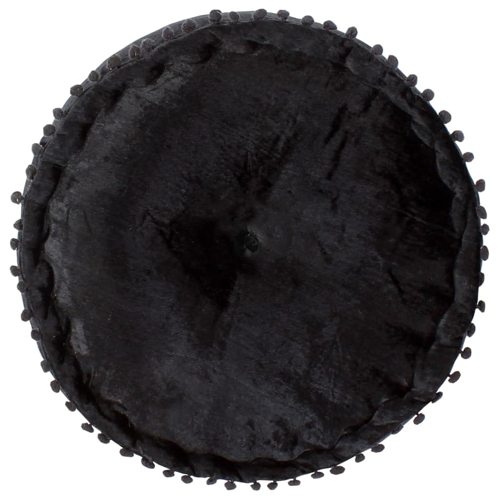 Generisch Jiangboyue-287565 - Pouf rotondo in velluto, 40 x 20 cm, colore: antracite