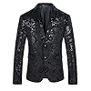 Mannen Luxe Casual Fluwelen Jurk Pak Slim Fit Bloemen Prints Stijlvolle Blazer Jassen Chic Jassen