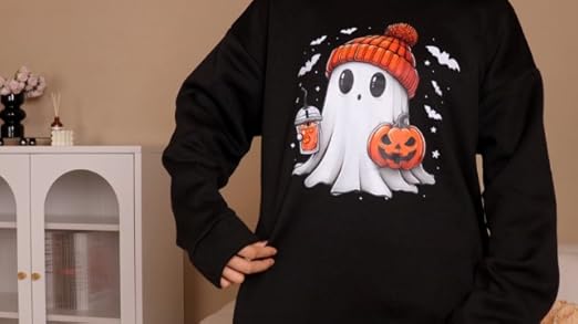 KIDDAD Fall Sweatshirt For Women Farm Fresh Pumpkins