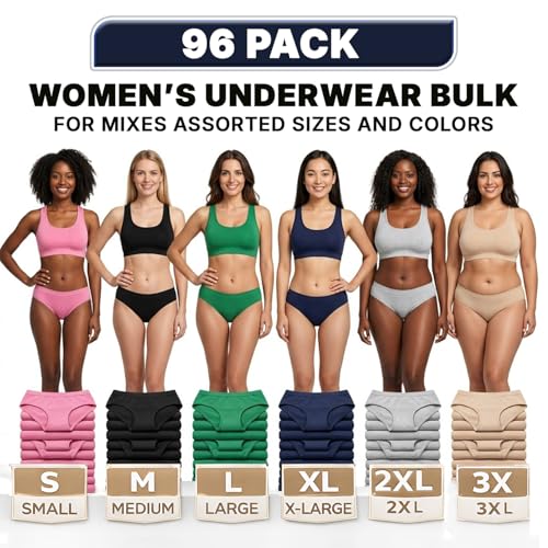 Image of Womens Panties in Bulk, Wholesale Ladies Brief Underwear, Homeless Shelters Charity Donations