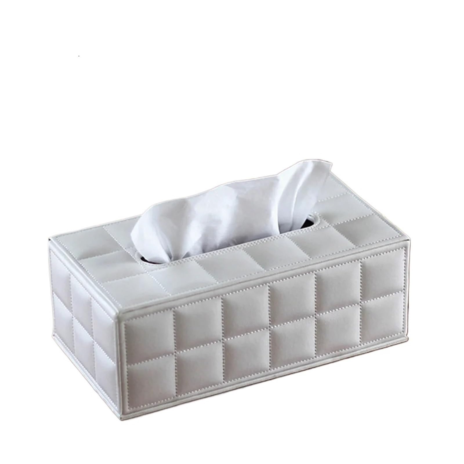 Tissue Box Tissue Box Rectangle Paper Towel Holder Desktop Napkin Storage Container Kitchen Tissue Tray(WhiteSize 1)