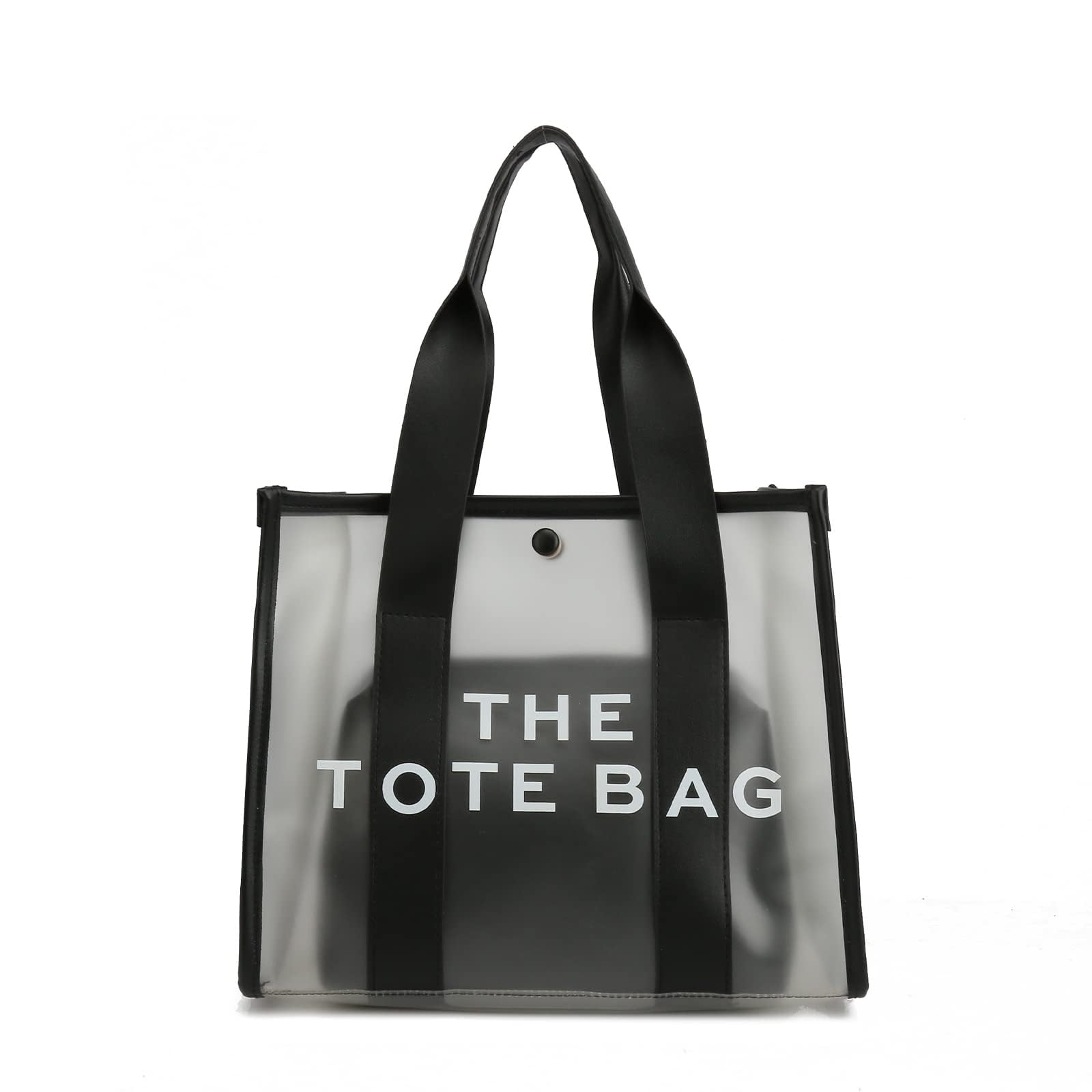 The Tote Bag for Women, Clear Tote Bags, 2 in 1 PVC Transparent Clear Purse Handbags, for Work Travel, Clear Tote Bag for Women, PVC Transparent the Tote Bag, Shoulder Crossbody Bag Handbag