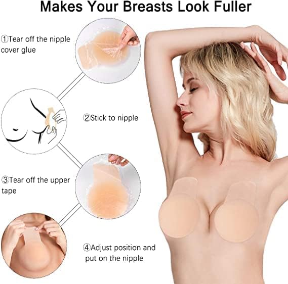 Miniatura 5 de Sujetador adhesivo de silicona para levantamiento de senos, sujetadores reutilizables sin tirantes, sin espalda, sujetadores adhesivos para traje en