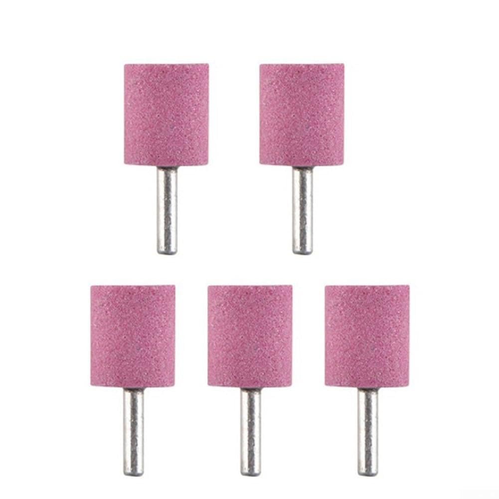 5 cilindri in pietra abrasiva con gambo da 6 mm, perfetti per molare e lucidare vari materiali utilizzando strumenti rotanti (6 x 20)