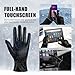 LOKZEER Winter Leather Gloves for Women: Full Hand Touchscreen Water-resistant PU Leather Fashion Glove Wool Lined Warm Gloves for Driving, Outdoor, Travel, Commuting (Black, M)