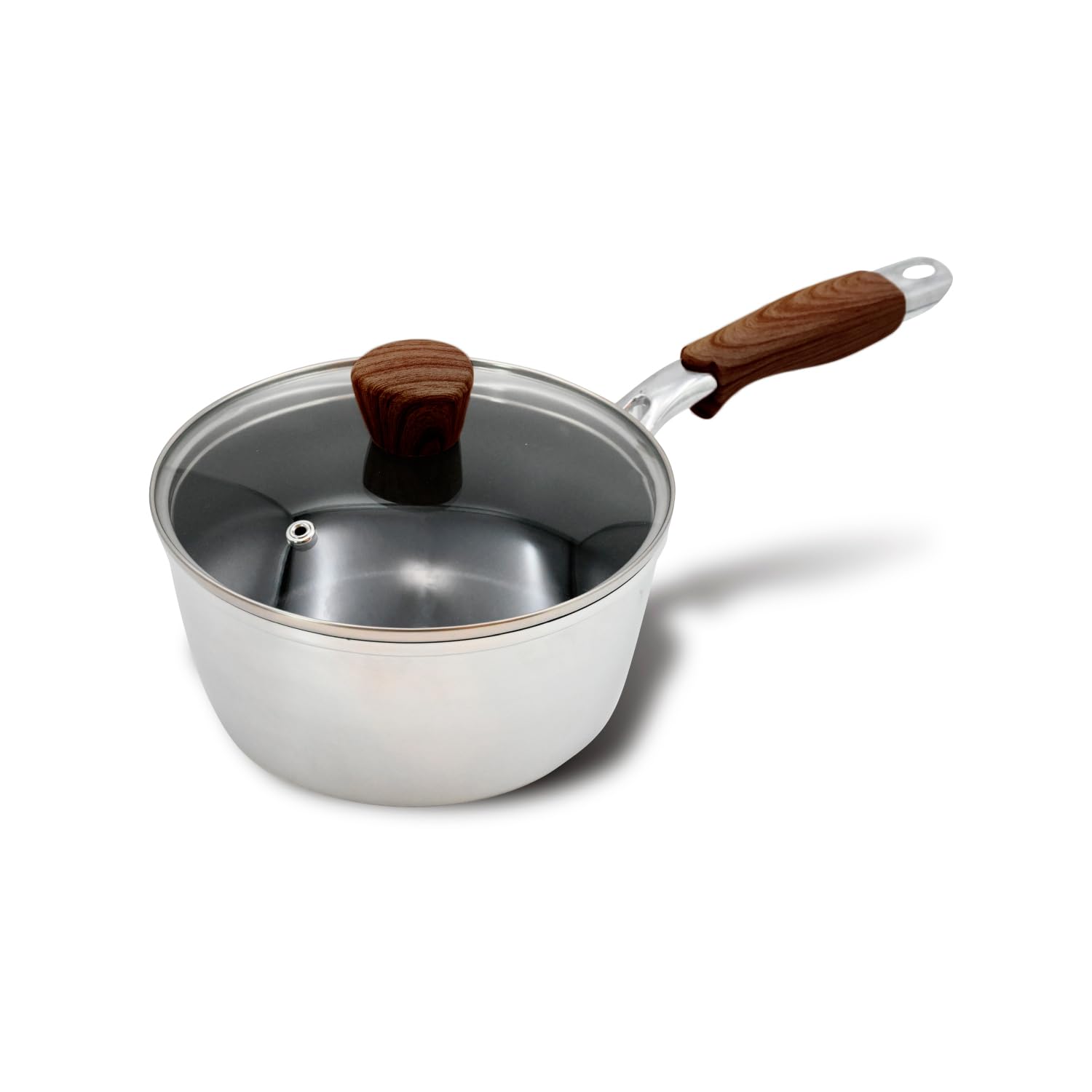 Amazon | every U. チタンコート 片手鍋 16cm ガラス蓋付き ふっ素樹脂