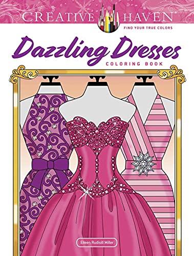 Creative Haven Dazzling Dresses Coloring Book (Adult Coloring Books: Fashion) image 2