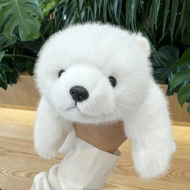 Peluche ours polaire blanc ultra douce et réconfortante de 45cm