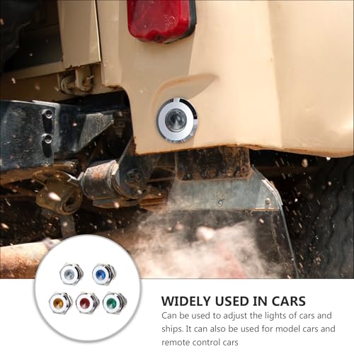 Luz indicadora LED metálica 16mm 12V-24V IP66 impermeable para salpicadero de coche y barco 7