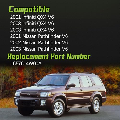 Image of 16576-4W00A Air Cleaner Intake Hose Tube With Clamps for 2001-2003 Infiniti QX4 V6,2001-2003 Nissan Pathfinder V6