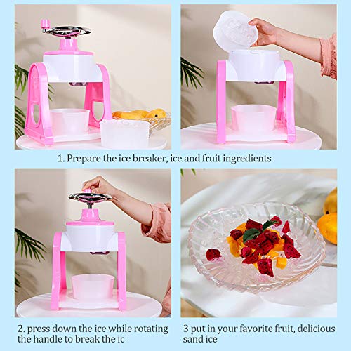 image for Koudehua Household Mini Easy Ice Shaver Crusher Handheld Snow Manual C