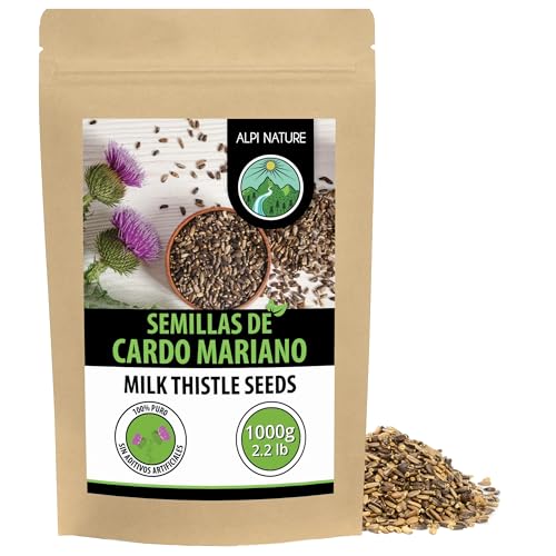Alpi Nature Semillas de Cardo Mariano 1kg, Semillas Enteras para Preparar Cardo Mariano Infusión