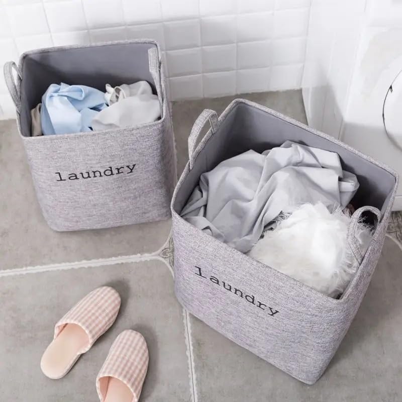 Panier à linge pliable pratique et portable - Parfait for ranger les vêtements sales et plus encore(Blue,25x35x40cm)