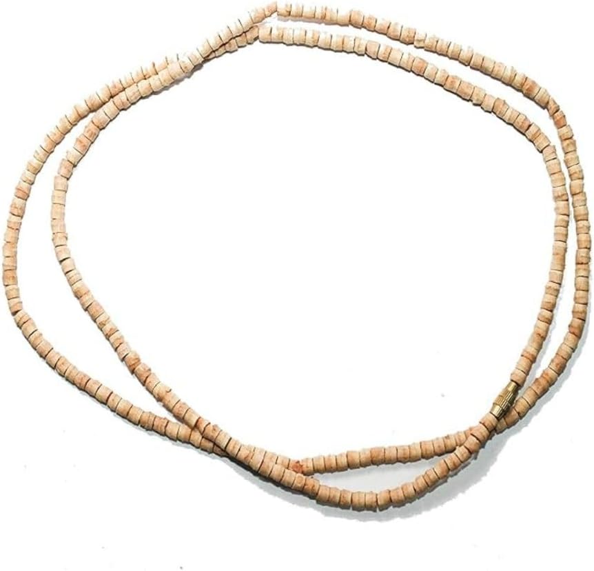 Original Small Beads Tulsi Kanthi Mala for Men and Women, Natural Tulasi Wood Necklace, Holy Basil Beads Spiritual Necklace (Pack of 1), Medium, Holy Basil Wood, No Gemstone