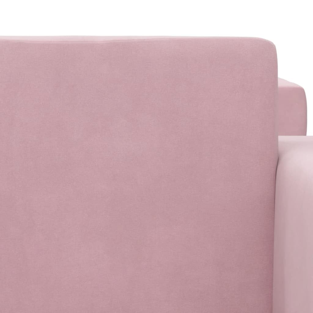 vidaXL Divano Letto per Bambini a 2 Posti Rosa in Morbido Peluche