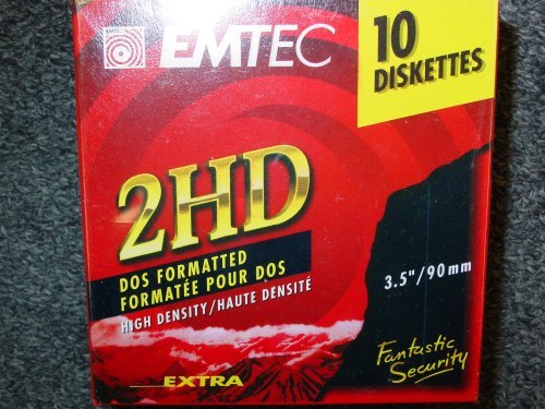 10 Floppy Disk Emtec BASF - 2HD - 3,5/90mm - Nuovi Sigillati