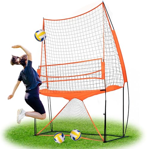 LBH® - Volleyball net for Backyard, Volleyball Training Equipment Outdoor & Indoor, Volleyball Practice Net, Trainer Equipment for Kids and Adult, Hitting Trainer nets rebounder