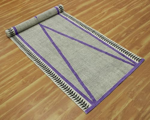 Tapis de couloir kilim à tissage plat en coton lavable et résistant - 8