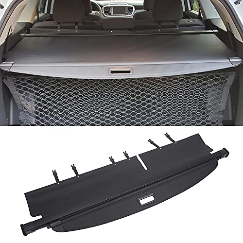 VESUL Retractable Rear Trunk Cargo Cover No Gap Compatible with Kia Sorento 2016 2017 2018 2019 2020 Security Shade Shield Tonneau Cover Anti-Peeping Luggage Privacy Screen with Extra Canvas Cover