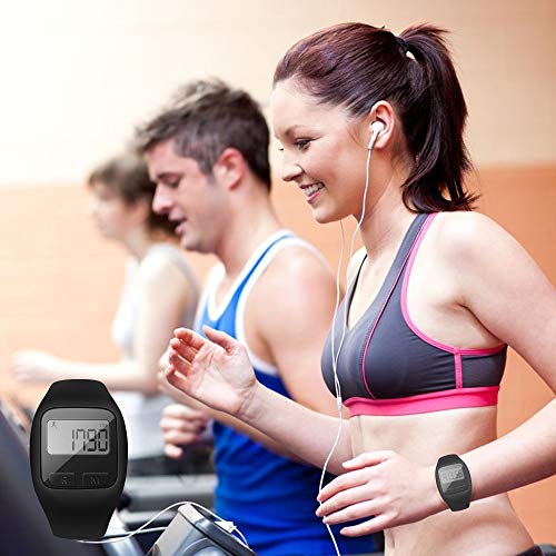 BATAUU Fitness Tracker, 3D Digital Watch Pedometer for Walking & Running, Simply Operation, Accurate Step Counter,Walking Distance Miles & Km, Calorie Counter, Activity Time (Black)