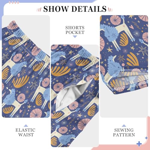 ZZXXB Poodle and Stars Boys Long Pants Soft Trousers Elastic Waist Kids Lounge Bottoms with Pockets S-XL4