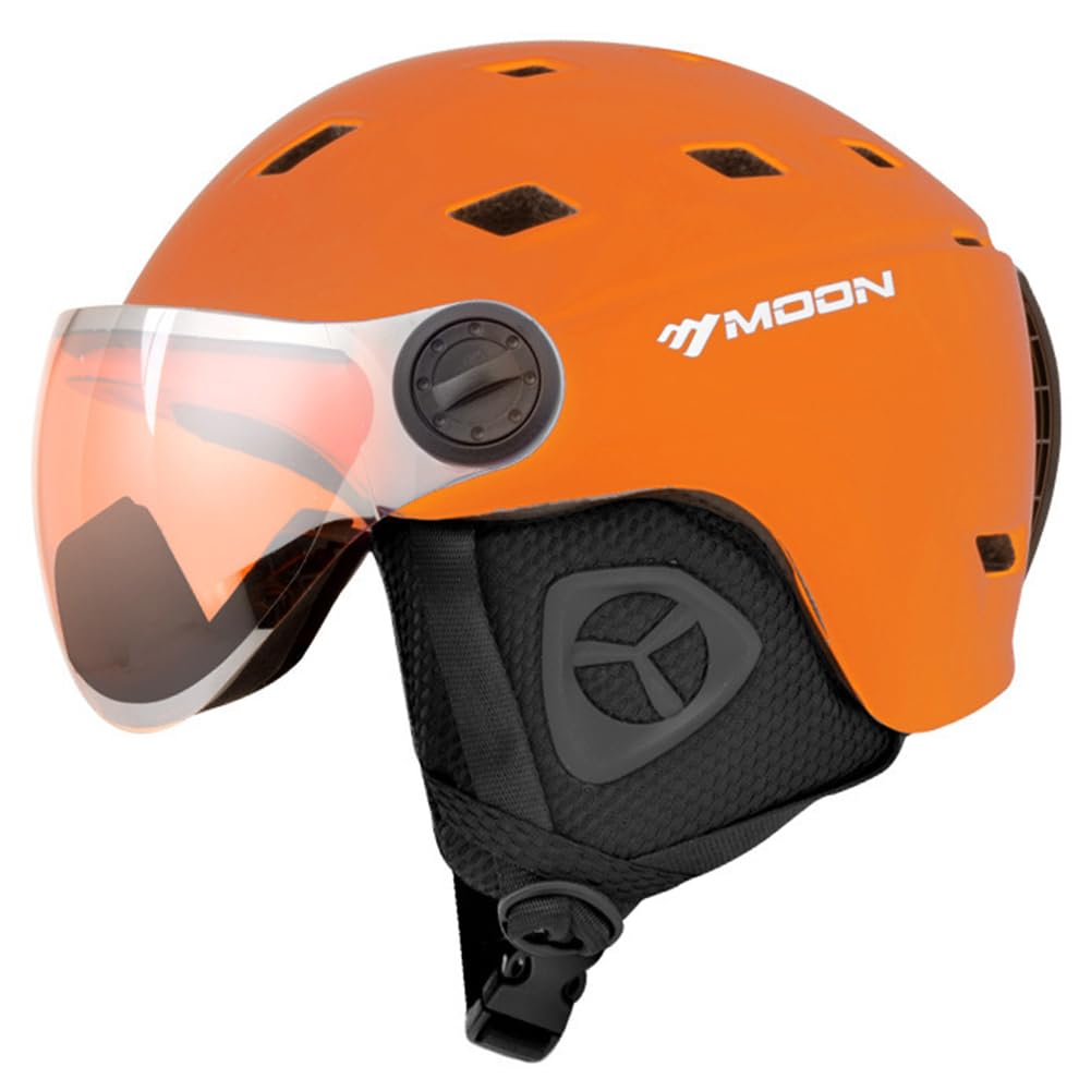 Cymwer Integrated ski sports helmet, anti-fall and impact-resistant snow sports helmet, with goggles and 16 vents, suitable for men, women and ski enthusiasts