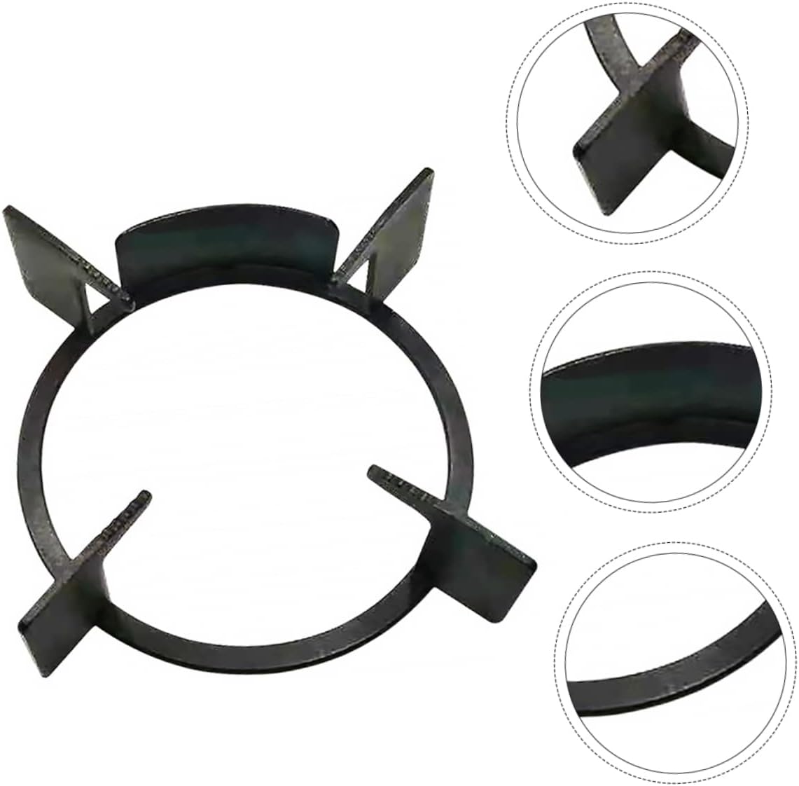 KICHOUSE Cast Iron Stove Bracket 20.2cm round Black Heat Resistant