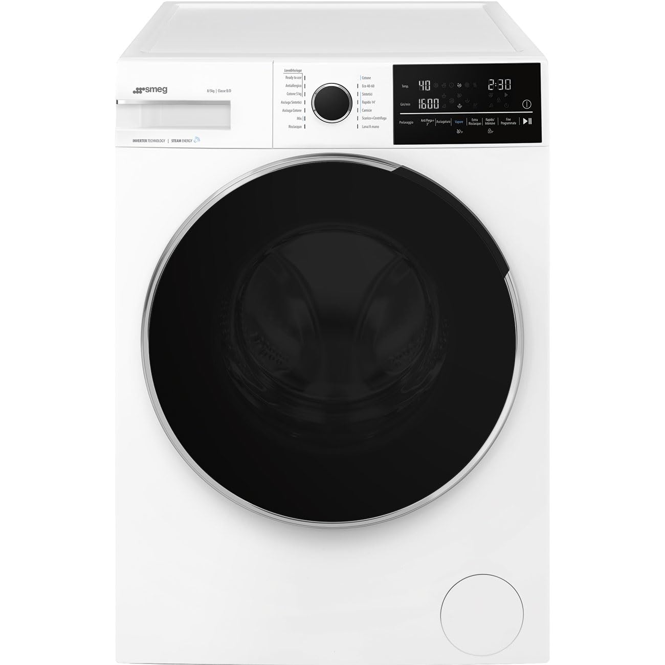 Smeg WDN854SLD - Lavasciuga 8+​5 Kg, Libera installazione, 1400 giri, Classe energetica D