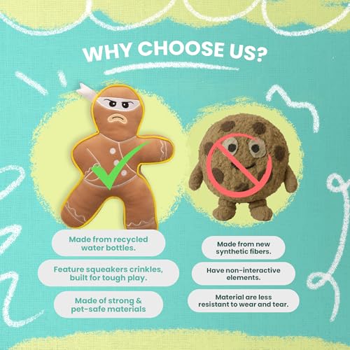 Juguete para perro SNUG AROOZ Ninja Bread Man plush miniatura 3