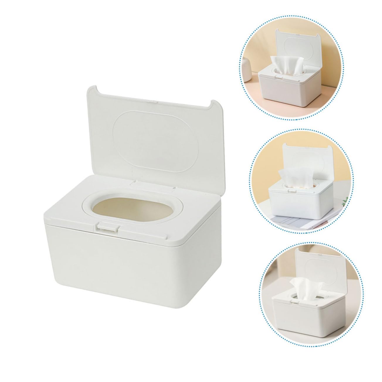 Hohopeti 2 Dispenser Salviettine Scatola Portatile per Salviette Umidificate e Asciutte Contenitore per Uso Casa e