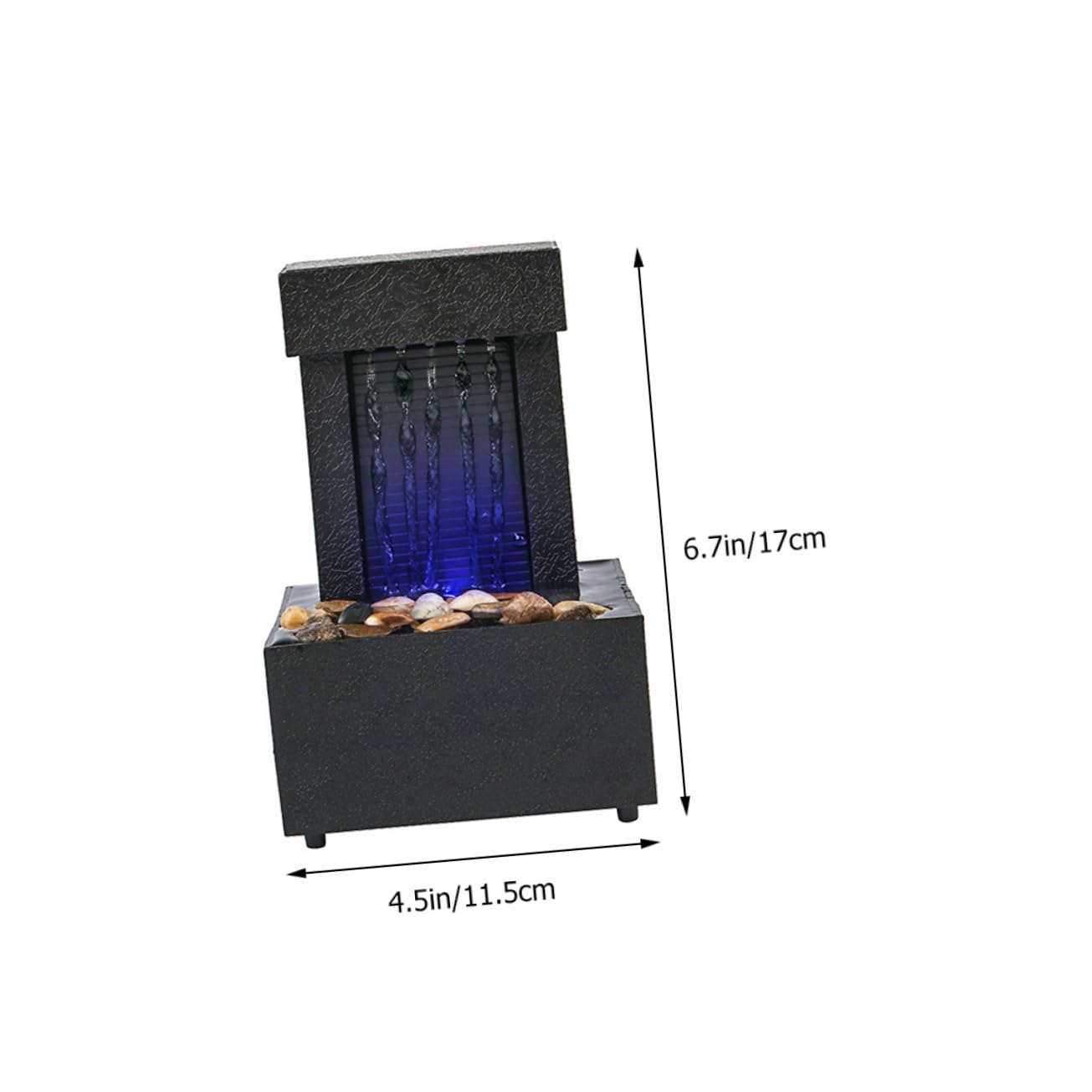 VINTORKY 1 Set Creative Tabletop Fountain Indoor Zen Waterfall Relaxation Decor Water Feature for Office Bedroom and Living Room Auspicious Flow for Meditation and Serenity