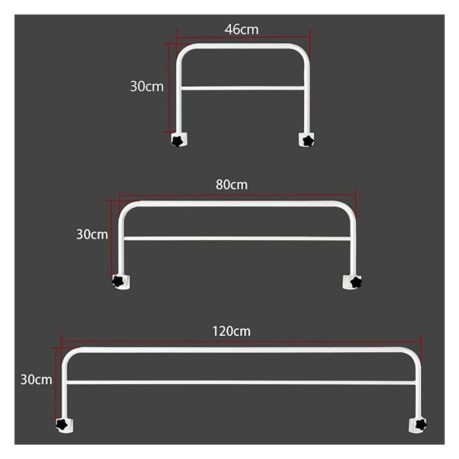 Barandillas de Cama Ajustables for Adultos Mayores, barandilla de Seguridad for Cama, Barra de Soporte, Protector anticaídas, manija de Transferencia.(White,46 * 30cm)