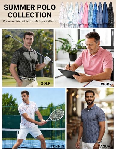 COOFANDY Golf Polo Shirt