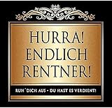 Aufkleber - Flaschenetikett Udo Schmidt Aufkleber Flaschenetikett Etikett Hurra Endlich Renter gold elegant