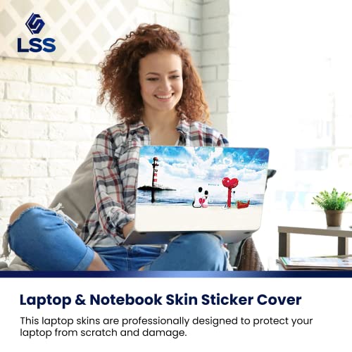 Image of LSS Laptop 15 15.6 Skin Cover with Colorful Love in The Air Pattern for HP Dell Lenovo Apple Asus Acer Compaq - Fits 13.3 inch 14 inch 15.6 inch 16 inch (2 Wrist Pads Free)