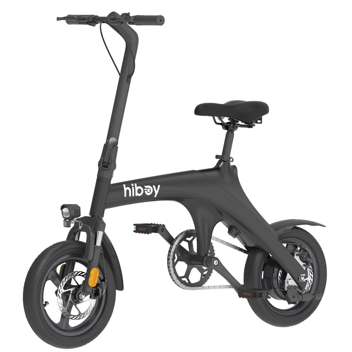 Hiboy Electric Bike for Adults, Max 20MPH Speed & 43.5 Miles Range（PAS）, 500W Peak Motor and Removable Battery, Front Suspension Electric Bicycle, 14" Foldable ebike, UL2849 Certified