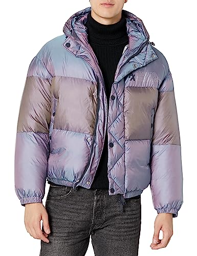 Armani Exchange Men's Reversible Iridescent Puffer Jacket