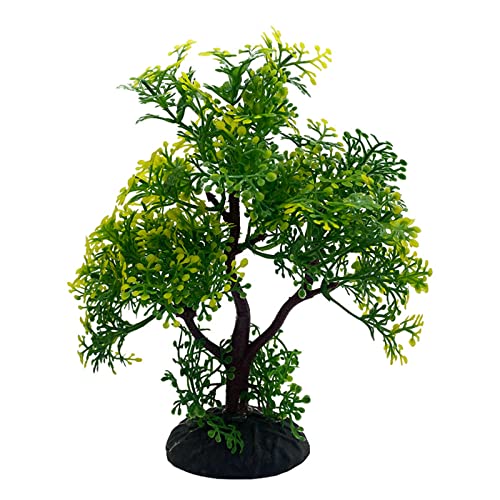 YPREWY Acuario realista pequeño árbol artificial decoraciones para peces seguro para todos los peces