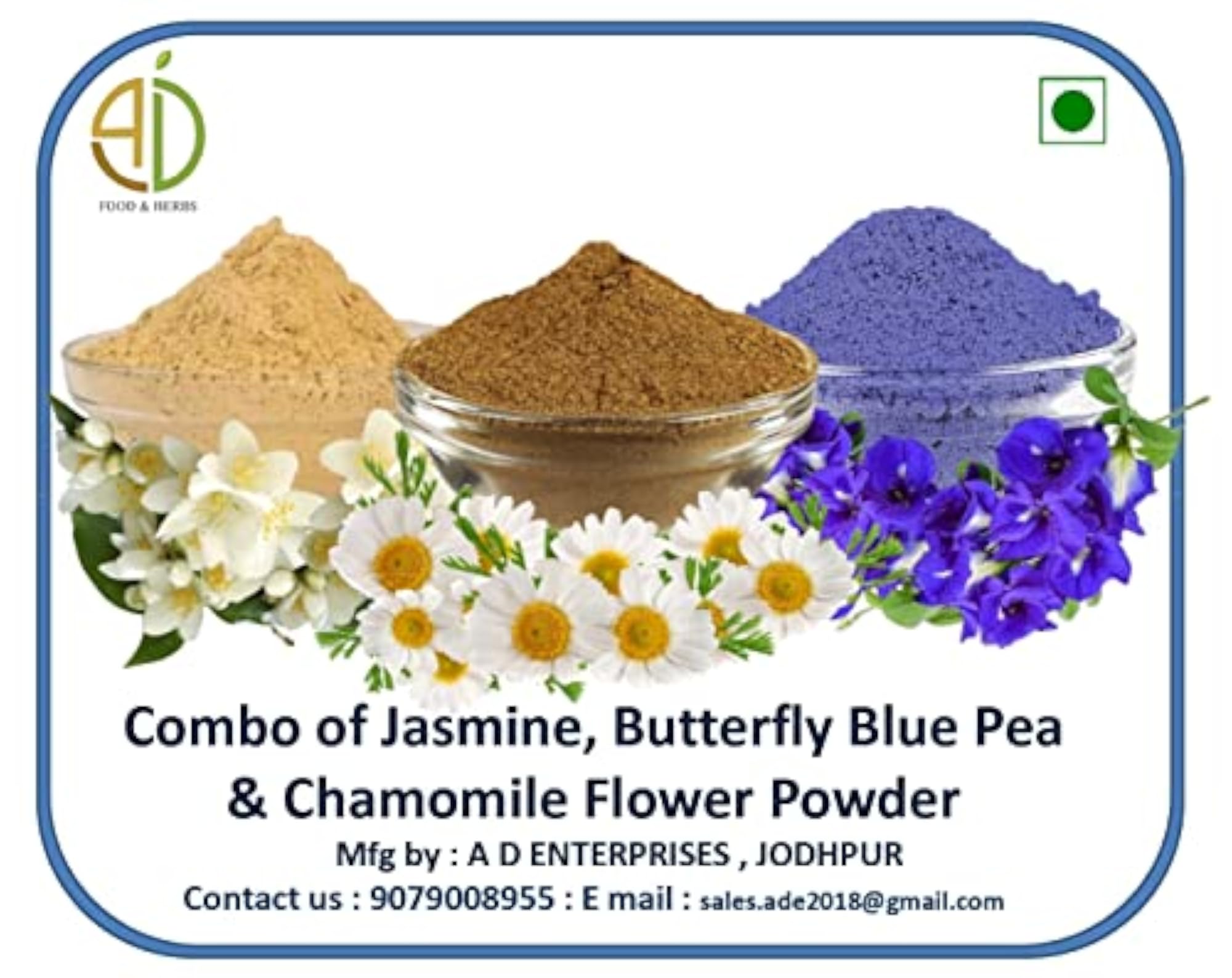 Combo of Jasmine & Butterfly Pea Flower Powder