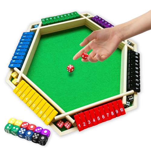 6-Player Shut The Box Game – Wooden Close The Box...
