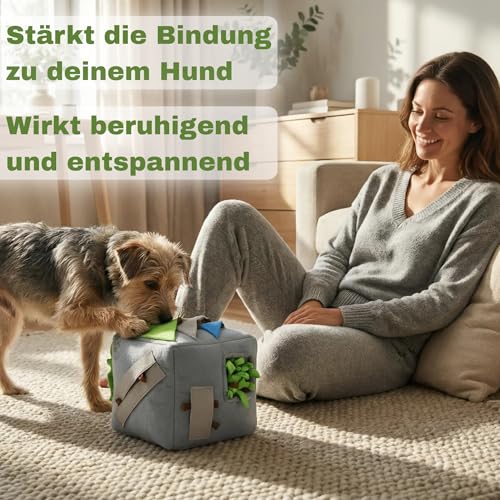 Petural® Sniffix - Der 8-in-1 Schnüffelwürfel | Intelligenzspielzeug für Hunde | interaktives Hundespielzeug | Hundespielzeug Intelligenz | Schnüffelball Hund | Hunde intelligenzspielzeug